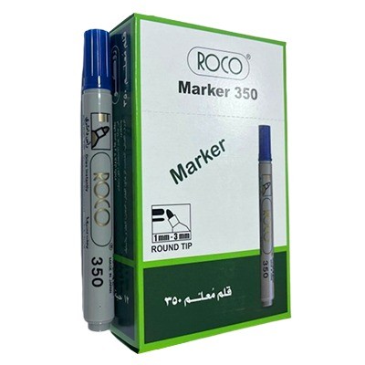 روكو قلم ماركر دائم دائري أزرق